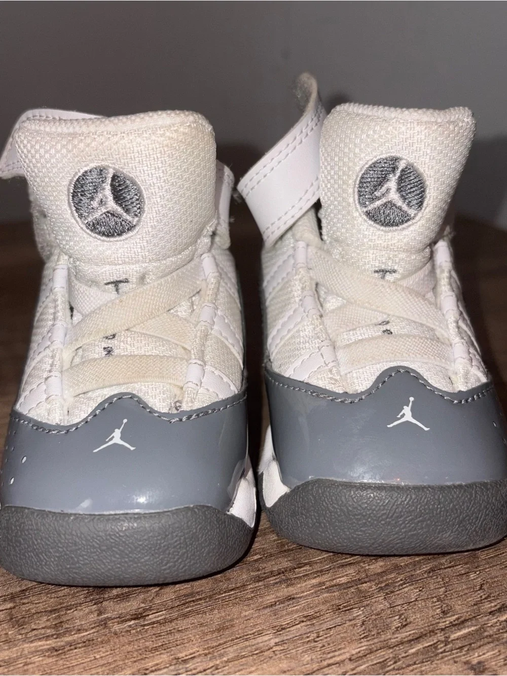 Nike Air Jordan White Cool Grey Baby Size 4c